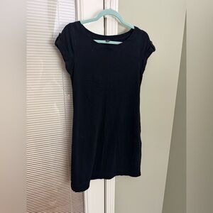 Banana Republic Black Mini T-Shirt Dress